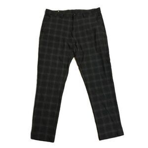 zara mens plaid black gray Dress pants 34 X 31